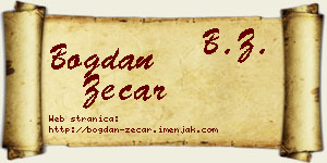 Bogdan Zečar vizit kartica